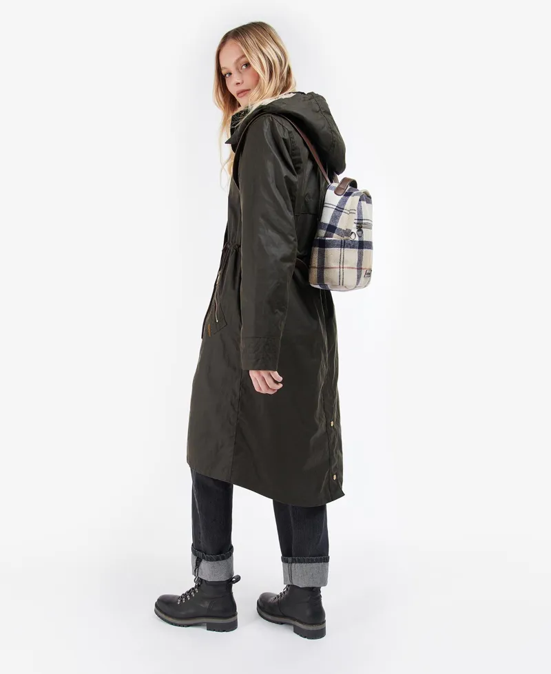 Barbour Caley Rosewood Tartan Backpack-4